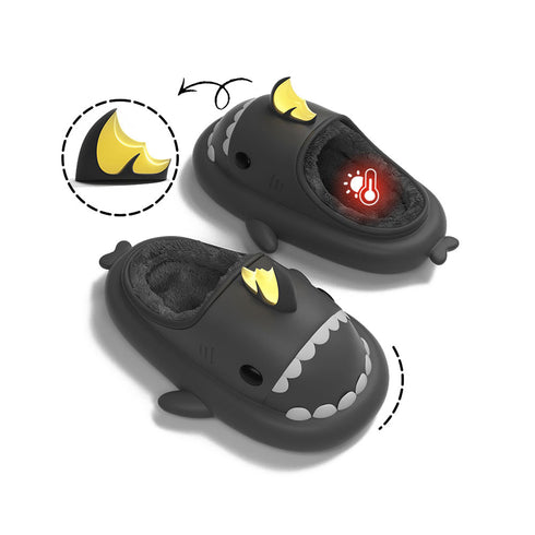 Sharkicks Basic - Invierno, Pantuflas de Tiburón Dragón Koi, Tacón Abierto